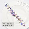 Ventas Directas de Fábrica Flor de Ojo de Caballo Blanca Forma de Flor Flor de Vidrio con Pedrería Cadena Corta Ropa Hebilla de Diamante Flor para Zapato Accesorios de Joyería para Bolsos
