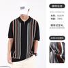 Camisa Polo de Seda Helada de Exportación Transfronteriza Europea y Americana Personalizada con Cuello y Cremallera para Hombre de Manga Corta Camisa Polo de Punto para Hombre A9212