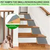 Escalera de escalada de madera para mascotas, rampa para perros mayores, escaleras de madera para perros, peldaños antideslizantes, marco de cama de madera para perros