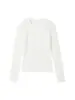 Camiseta de manga larga con cuello redondo minimalista estilo coreano para mujer, elástica, ajustada y estilizada, perfecta para principios de otoño, top versátil de color liso para usar como capa base