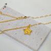Loja de ouro com padrão de martelo de diamante de ouro de areia pingente de estrela de cinco pontas acessórios DIY colar corrente de clavícula nicho de luxo leve de alta qualidade