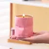 Copo de Vela Criativo Feito à Mão, Suporte de Vela para Interior, Vaso para Suculentas, Porta-Canetas de Armazenamento, Ornamento de Cerâmica, Uso Doméstico Transfronteiriço