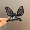Pinza de Garra Pequeña con Flequillo de Lazo de Encaje Negro para Mujer Estilo de Alta Gama 2026 Nuevo Estilo Pinza Lateral de Alta Gama Accesorios para el Cabello