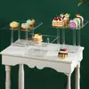 Nº 572 3 Peças Suporte de Exibição de Bolo e Pão de Acrílico Suporte de Exibição de Plexiglass Suporte de Sobremesa