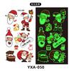 Novo Natal Luminous Tattoo Stickers Luminous Waterproof Sweat Cute Cartoon Holiday Party Temporary Stickers Atacado