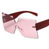 97571 Óculos de sol sem armação europeus e americanos, óculos de sol com lentes tudo em um, armação grande, óculos personalizados de alta qualidade para homens e mulheres