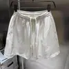 Tecido de Alto Peso Personalizado, Raspado à Mão, Desgastado, Processo de Fixação da Cor, Shorts Casuais Masculinos Soltos, Calças Masculinas