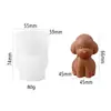 Molde de Vela Perfumada de Filhote 3D Presente DIY Difusor de Aroma de Filhote Obediente Gesso Ornamento de Mesa Molde de Silicone