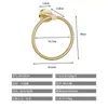 Anillo Redondo para Toalla de Acero Inoxidable Transfronterizo Baño Baño Anillo Redondo Ovalado Negro para Toalla Colgante