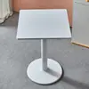 Mesa de Jantar Quadrada Branca Simples Moderna para Casa Apartamento Pequeno Loja de Chá com Leite Cafeteria Recepção de Negociação Varanda Mesa Redonda