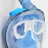 Máscara de snorkel integral para niños, respirador de buceo anti-asfixia y anti-vaho, máscara facial completa para natación y snorkel infantil