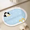 Alfombrilla absorbente de tierra de diatomeas dura de dibujos animados personalizada, alfombrilla de pie de secado rápido para baño, alfombrilla de pie antideslizante para entrada de baño y inodoro