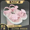 Sandalias para Niña Modelo Nuevo de Verano Suministro Directo Transfronterizo para Niños Pequeños, Medianos y Grandes Sandalias Infantiles Planas de PVC Ecológicas de Princesa