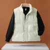 Colete de Algodão Liso de Cor para Inverno Masculino Tamanho Grande Jaqueta Quente sem Mangas Colete Espesso para Uso Externo Jaqueta Colete Estilo Gilet