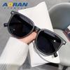 Gafas de sol de tipo polarizador para hombre y mujer, transmisión en vivo, nuevas, fotografía callejera, moda, personalidad, caja, gafas de sol de protección solar retro, gafas de sol color canela