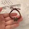 Ins Coreano Celebridad de Internet Sencillo Combinación Total Cabeza Pedrería Aleación Letra H Pedrería para el Cabello Pedrería para el Cabello Bola de Pedrería Anillo para el Cabello Accesorios para el Cabello Tocado