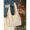 Bolsa Tote Feminina Estilo Coreano com Cadarço e Grande Capacidade, Nova Bolsa de Ombro com Laço, Bolsa Colete Versátil para o Dia a Dia