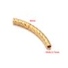Colgante horizontal en espiral de acero inoxidable dorado de 37 mm de longitud con forma de codo, ideal para hacer pendientes, collares y pulseras, accesorios de joyería al por mayor.