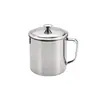 Copo de Aço Inoxidável 304, Copo de Água para Jardim de Infância, Copo Pequeno para Crianças Estudantes, Caneca de Chá para Beber Água com Tampa, Caneca de Chá Antiderrapante