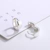 Pendientes de plata S999 con diseño de estilo japonés y coreano, personalizados, con temperamento simple y retro, con agujeros para las orejas y hebilla redonda para hombres y mujeres.