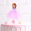 Decoración de Pastel para Hornear Niña de Ballet Juego de Tres Piezas Decoración Hermosa Torre de los Deseos Decoración de Pastel Vestido de Postre
