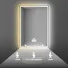 Espejo de Baño Inteligente Montado en Pared Espejo de Baño para el Hogar con Luz, Pantalla Táctil, Antivaho, Espejo Iluminado LED