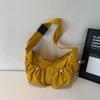 Bolsa de Nylon Ligera con Pliegues de Nicho Moderna, Simple y Personalizada, de Gran Capacidad, para Hombro, Cruzada, Tote, Bolso de Mujer