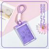 Estilo ins juego de tarjetas de roca de mariposa insignia de estudiante bolsa para tarjeta de campus en stock cubierta protectora para tarjeta de acceso al por mayor transparente