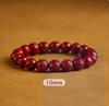 Pulsera de cuentas redondas con seis palabras verdaderas de arena de oro púrpura de alto contenido, mineral crudo, arena púrpura, cinabrio, pulsera de mujer, joyería al por mayor