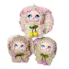 Super Lindo de Alta Venta Conejo de Peluche con Encaje de Lichi Colgante de Bolso de Conejo de Orejas Caídas Llavero Regalo para Mejor Amiga