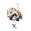 Chaveiro Popular de Acrílico Demon Slayer Fibra de Carbono Tanjiro Nezuko Chaveiro Decoração de Bolsa Pequeno Pingente Presente Dia das Crianças