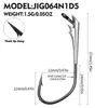 Cabeza de Jiga para Pesca Señuelo Aparejo de Pesca Venta Caliente en Norteamérica Anzuelo para Señuelo Lubina Pez Mandarín Black Pit Manija Recta en Espiral Aparejo de Pesca Ozark