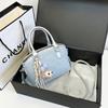 Bolsas Transfronterizas Populares de Este Año para Mujer: Bolso Texturizado con Bloques de Color Retro 2026, Elegante Bolso de Hombro y Cruzado para el Trabajo