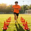 Escada de agilidade transfronteiriça cone marcador de barril barra de cerca 32cm com furo logo barril obstáculo equipamento de treino de futebol
