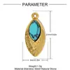 Péndulo de Acero Inoxidable Retro Francés de Estrella de Seis Puntas Gota de Agua para Manualidades Péndulo de Joyería de Acero de Titanio para Mujer Corazón Pájaro Piedra Natural