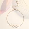 WISH Comercio exterior AliExpress Nuevo Brazalete de 8 palabras para el ojo Chapado en platino Lazo Incrustado con diamantes Brazalete para mujer