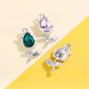 Colgante de Accesorios de Tulipán Colorido Gema Colgante Pequeño Accesorios de Aleación Materiales para Joyería para Ropa DIY Pulsera Collar