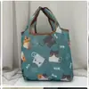 Bolsa de Compras Plegable Nueva Supermercado Transfronteriza Bolsa Tote Portátil de Tela Floral Bolsa Tote de Compras de Supermercado Bolsa de Comestibles