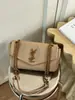 Nuevo en stock, elegante bolso pequeño de color liso con cadena en forma de nube para el hombro para mujer, bolso versátil de hombro y cruzado, bolso de moda para mujer
