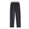 Pantalones Haren holgados de cintura alta para mamás de otoño e invierno para mujeres de mediana edad. Pantalones rectos gruesos con forro polar de invierno para mujeres de mediana edad y mayores.