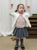 Ropa para niños azúcar de pera conjunto de otoño para niña falda atuendo estilo escolar top para niños falda ropa para bebé niña