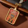 Xizang Zaki Lamu Contas de Oração de 108 Contas Feitas à Mão com Pingente Thangka, Contas de Oração Budistas Estilo Étnico Ornamento de Pescoço