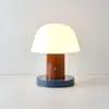 Lámpara de mesa pequeña recargable de hongo Setago danés, portátil, regulable al tacto, estilo retro nórdico, lámpara de mesita de noche decorativa de ambiente