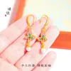 Muito tempo não desaparece Vietnã areia ouro queima borboleta azul através do buraco diy acessórios pulseira colar camisola cadeia acessórios material mulheres