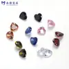 Yongjia Gemas Sintéticas Artificiales de Colores en Forma de Corazón Circonita Circonita Corazón de Melocotón Brillo Circonita Cristal Blanco Circonita Joyería