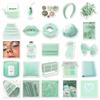 50 Adesivos Ins Verde Menta Pequenos Frescos Estilo Nórdico Sal Impermeável Decorativos DIY Adesivos para Copo de Água Livro de Mão