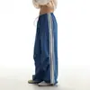 Nuevos Pantalones Casuales de Bordado de Letras Estilo Transfronterizo para Mujer, Casual de Calle Holgados de Pierna Ancha Versátiles Rectos