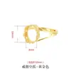 Anillo de plata de ley 925 portaanillo vacío para mujer chapado en oro de 18 quilates portaanillo de flor portaanillo de anillo de jade de abeja DIY Hetian jade