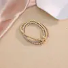 Pulsera de Hebilla de Herradura con Cuentas Doradas Apiladas para Mujer Diseño Ins Pulsera de Corazón Estrella Candado Tendencia Suministro Transfronterizo