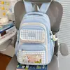 Mochila Nueva para Estudiante Mochila de Estudiante de Gran Valor Linda Estilo Coreano Bolso de Doble Hombro Gran Capacidad Bolsa Ita Transparente Bidimensional